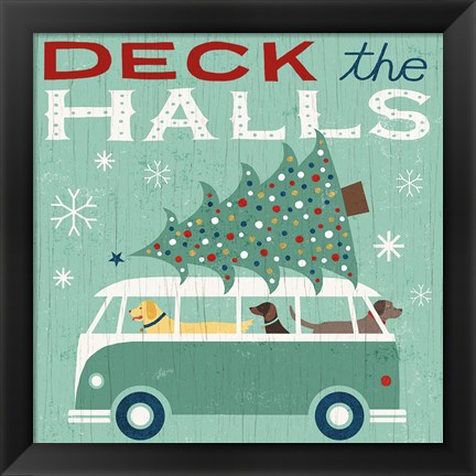 Framed Holiday on Wheels IV Print