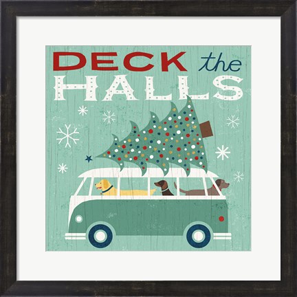 Framed Holiday on Wheels IV Print