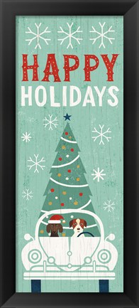 Framed Holiday on Wheels XIII Panel-1 Print