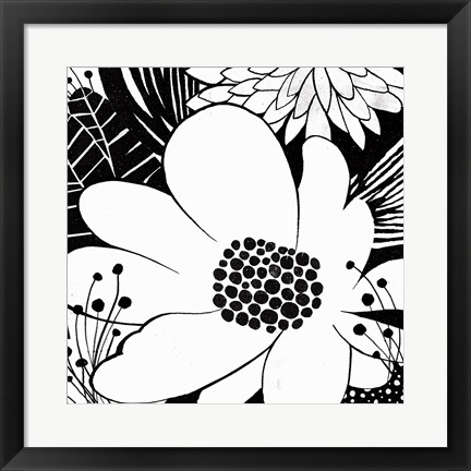 Framed Feeling Groovy II Black and White Print