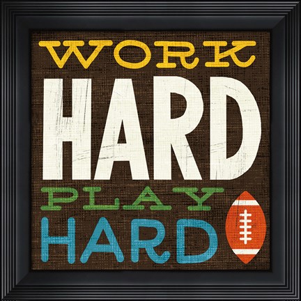 Framed Football V Print