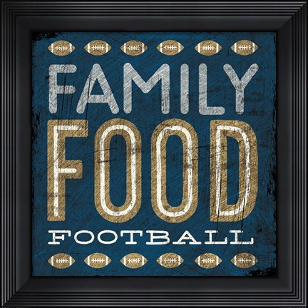 Framed Football I Blue Print
