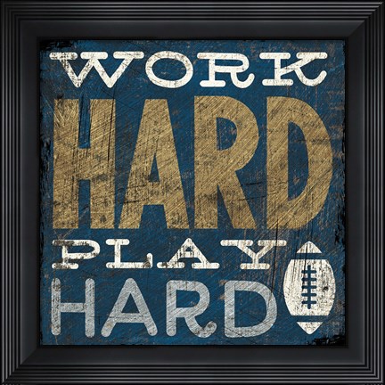 Framed Football V Blue Print