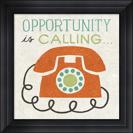 Framed Retro Desktop Phone Print