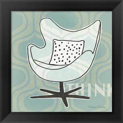 Framed Retro Chair II Think Print