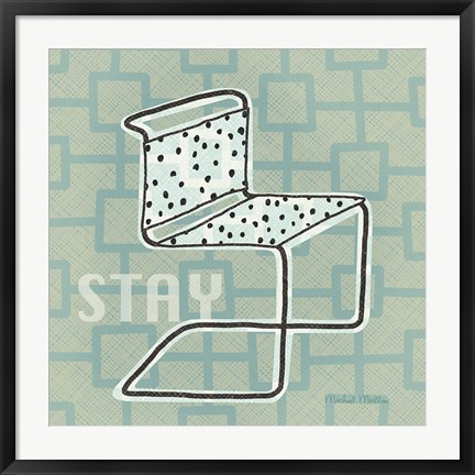 Framed Retro Chair III Stay Print