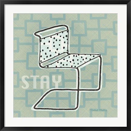 Framed Retro Chair III Stay Print