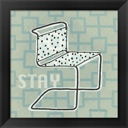 Framed Retro Chair III Stay Print