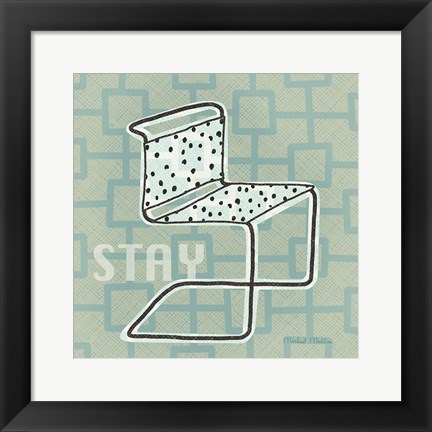 Framed Retro Chair III Stay Print