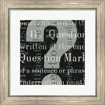 Framed Punctuated Text IV Print