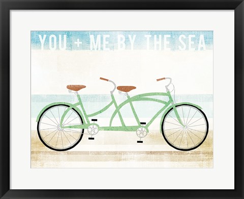 Framed Beach Cruiser Tandem v2 Print