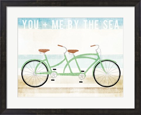Framed Beach Cruiser Tandem v2 Print