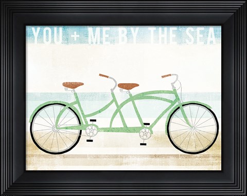 Framed Beach Cruiser Tandem v2 Print