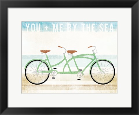 Framed Beach Cruiser Tandem v2 Print