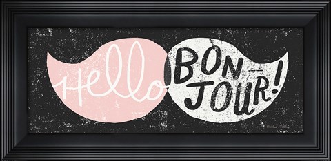 Framed Ridiculous Mustache Vintage Panel Black and Pink Print