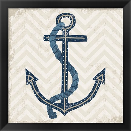 Framed Nautical Anchor Print
