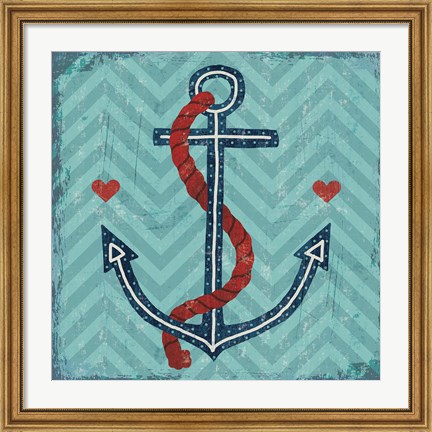 Framed Nautical Love Anchor Print