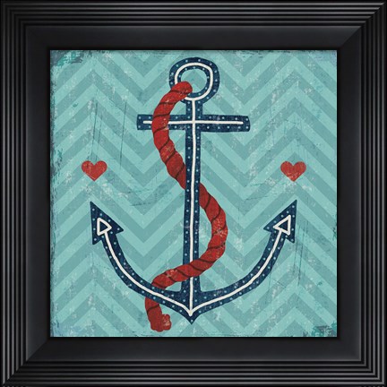 Framed Nautical Love Anchor Print