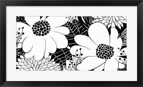 Framed Feeling Groovy Black and White Print