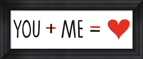 Framed Loving Sentiments You Me Panel Print