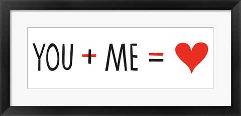 Framed Loving Sentiments You Me Panel Print