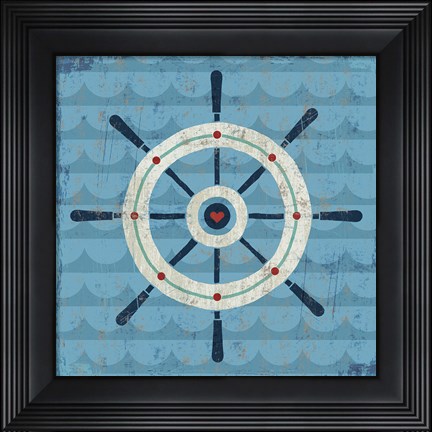 Framed Nautical Love Helm Print