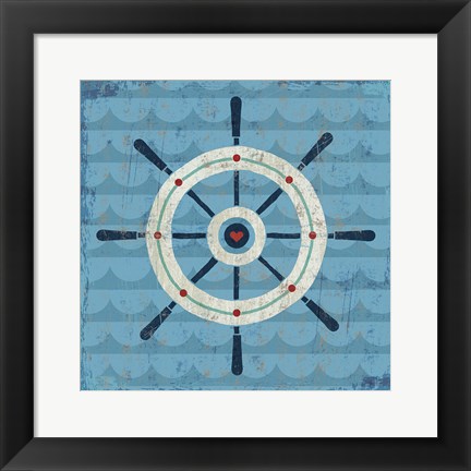 Framed Nautical Love Helm Print