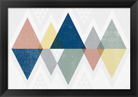 Framed Mod Triangles II Soft Print