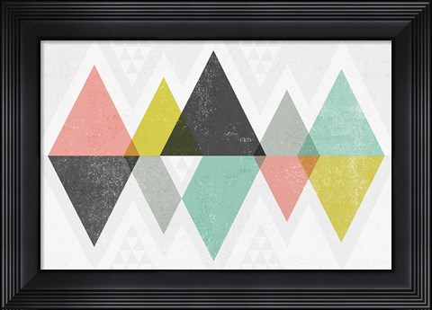 Framed Mod Triangles II Print