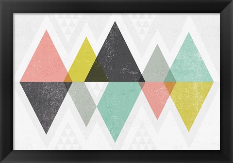 Framed Mod Triangles II Print