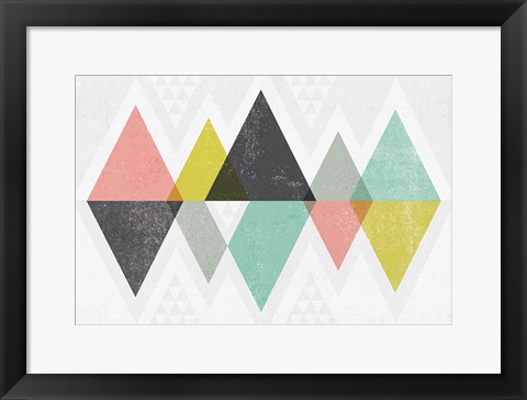 Framed Mod Triangles II Print