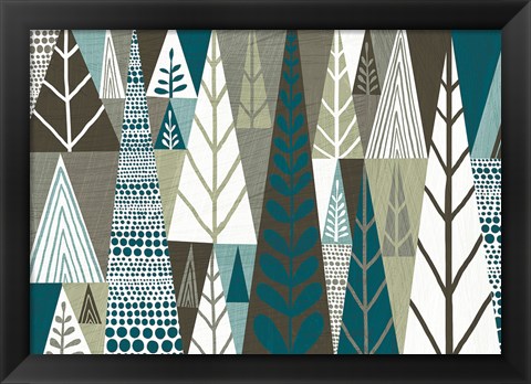 Framed Geometric Forest Print