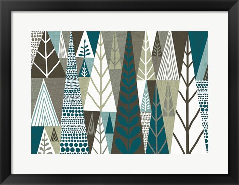 Framed Geometric Forest Print