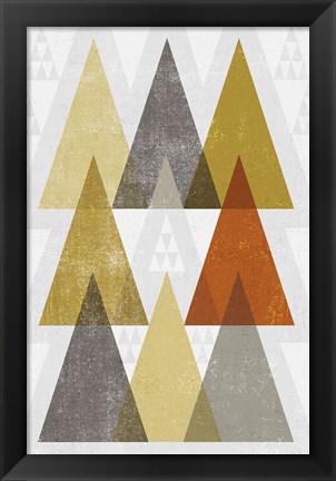 Framed Mod Triangles IV Retro Print