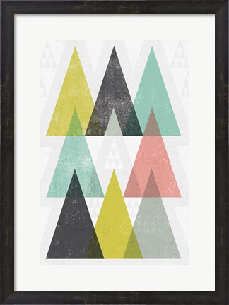Framed Mod Triangles IV Print