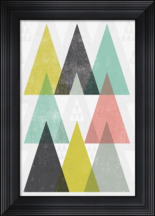 Framed Mod Triangles IV Print
