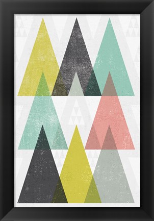 Framed Mod Triangles IV Print