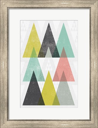 Framed Mod Triangles IV Print