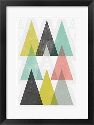 Framed Mod Triangles IV Print