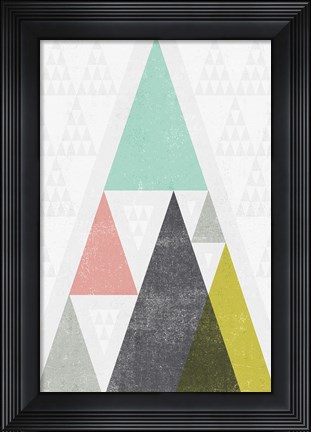 Framed Mod Triangles III Print
