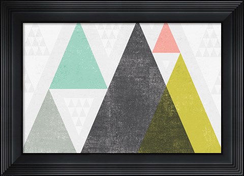 Framed Mod Triangles I Print