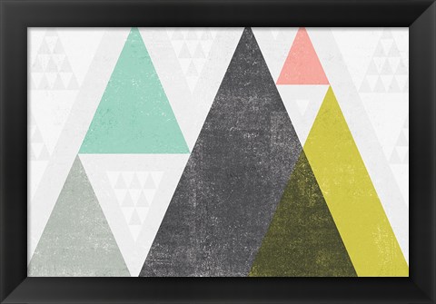 Framed Mod Triangles I Print