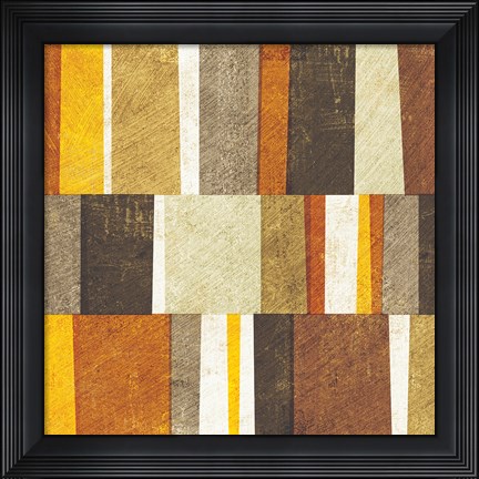 Framed Neutral and Spice Abstract Print