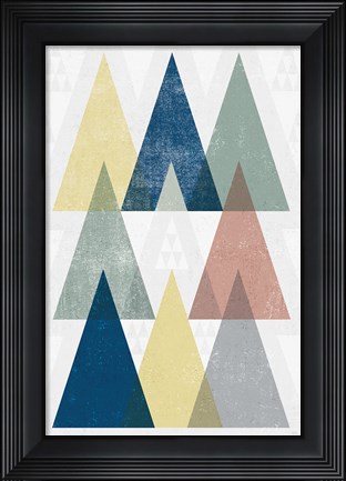 Framed Mod Triangles IV Soft Print