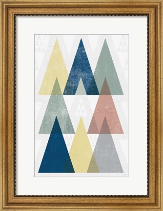 Framed Mod Triangles IV Soft Print