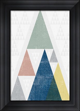 Framed Mod Triangles III Soft Print