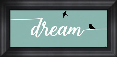Framed Birds on Words III Print