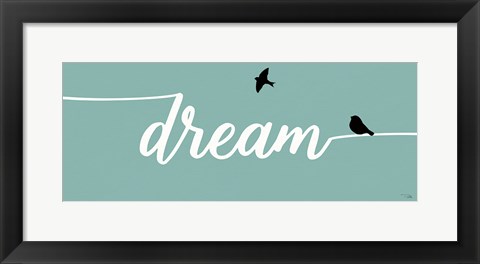 Framed Birds on Words III Print