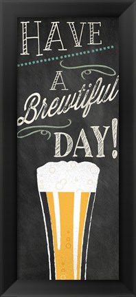 Framed Be Hoppy II Panel Print