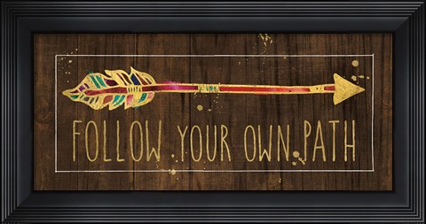Framed Beautiful Arrows III on Wood Print